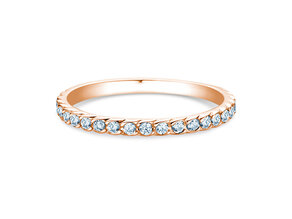 Anello di Fidanzamento Wave in 9K oro rosa con diamanti 0,33ct G/SI