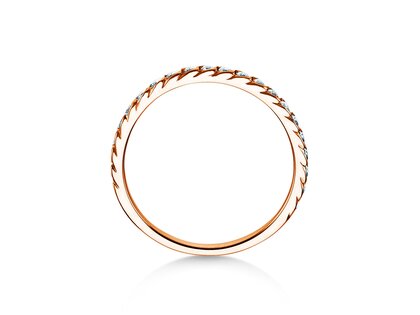 Anello di Fidanzamento Wave in 9K oro rosa con diamanti 0,33ct G/SI