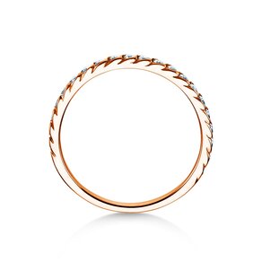 Anello di Fidanzamento Wave in 9K oro rosa con diamanti 0,33ct G/SI