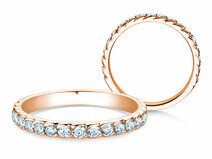 Anello di Fidanzamento Wave in 14K oro rosa con diamanti 0,57ct G/SI