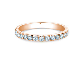 Anello di Fidanzamento Wave in 14K oro rosa con diamanti 0,57ct G/SI
