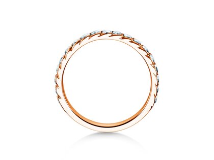Anello di Fidanzamento Wave in 14K oro rosa con diamanti 0,57ct G/SI