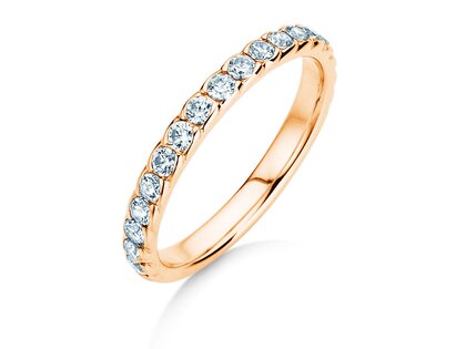 Anello di Fidanzamento Wave in 14K oro rosa con diamanti 0,57ct G/SI