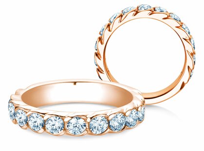 Anello di Fidanzamento Wave in 18K oro rosa