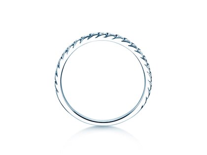 Anello di Fidanzamento Wave in 14K oro bianco con diamanti 0,33ct G/SI