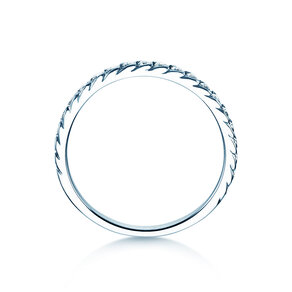 Anello di Fidanzamento Wave in 14K oro bianco con diamanti 0,33ct G/SI