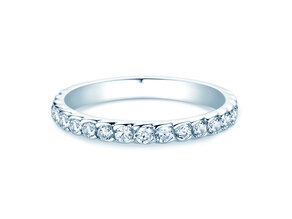 Anello di Fidanzamento Wave in 14K oro bianco con diamanti 0,57ct G/SI