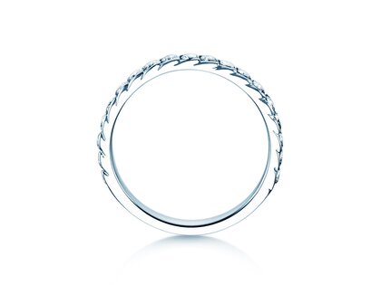 Anello di Fidanzamento Wave in 14K oro bianco con diamanti 0,57ct G/SI