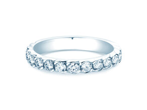 Anello di Fidanzamento Wave in 14K oro bianco con diamanti 1,30ct G/SI
