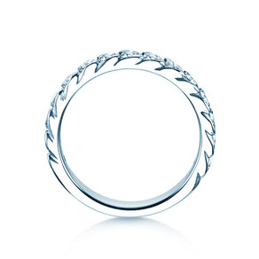 Anello di Fidanzamento Wave in 14K oro bianco con diamanti 1,30ct G/SI