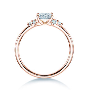 Anello di Fidanzamento Blossom Cushion in 9K oro rosa con diamanti naturali 0,29ct G/SI