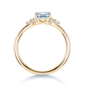 Anello di Fidanzamento Blossom Emerald in 14K oro giallo con diamanti naturali 0,22ct G/VS