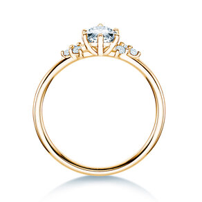 Anello di Fidanzamento Blossom Marquise in 14K oro giallo con diamanti naturali 0,22ct G/SI