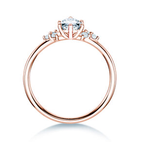 Anello di Fidanzamento Blossom Marquise in 9K oro rosa con diamanti naturali 0,29ct G/SI