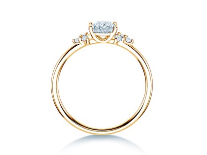 Anello di Fidanzamento Blossom Oval in oro giallo
