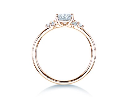 Anello di Fidanzamento Blossom Oval in oro rosa