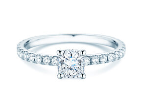 Anello di Fidanzamento Classic 4 Cushion Pavé