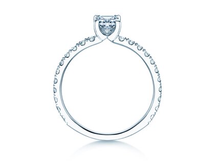 Anello di Fidanzamento Classic 4 Emerald Pavé