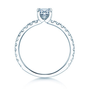 Anello di Fidanzamento Classic 4 Emerald Pavé