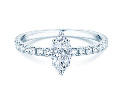 Anello di Fidanzamento Classic 4 Marquise Pavé