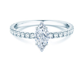 Anello di Fidanzamento Classic 4 Marquise Pavé
