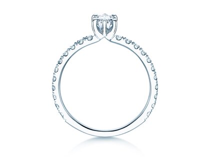 Anello di Fidanzamento Classic 4 Marquise Pavé