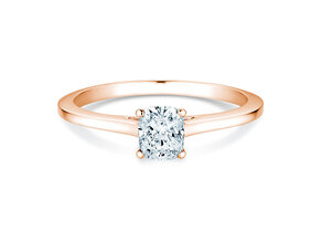 Anello di Fidanzamento Cushion in 14K oro rosa con diamante 0,50ct G/SI