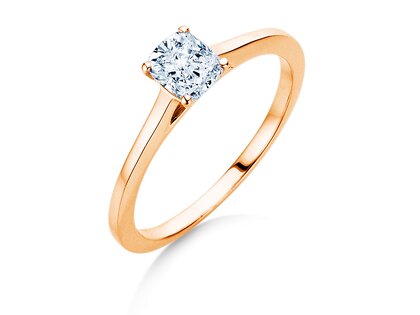 Anello di Fidanzamento Cushion in 14K oro rosa con diamante 0,50ct G/SI