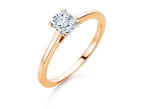 Anello di Fidanzamento Cushion in 14K oro rosa con diamante 0,50ct G/SI