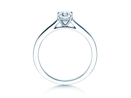 Anello di Fidanzamento Cushion in 14K oro bianco con diamante 0,30ct G/SI