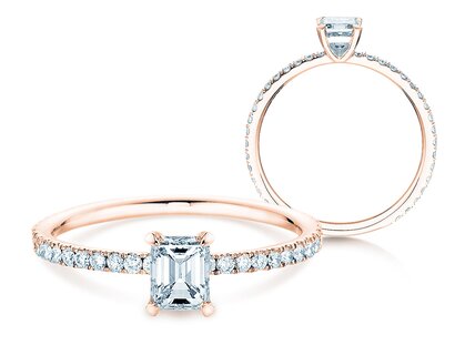 Anello di Fidanzamento Elaine in 18K oro rosa con diamanti 0,86ct