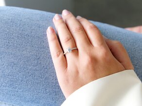 Anello di Fidanzamento Elaine in 14K oro bianco con diamanti 0,86ct G/VS