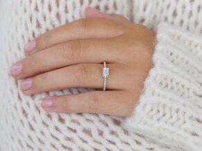 Anello di Fidanzamento Emerald-Cut
