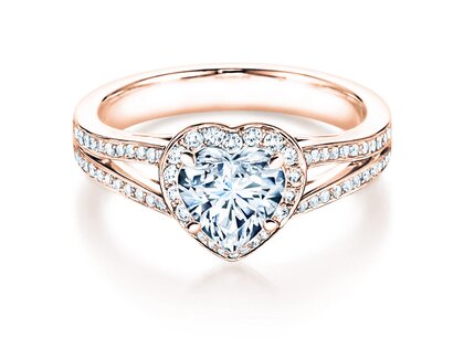 Anello di Fidanzamento Flame in 18K oro rosa con diamanti 1,54ct G/SI