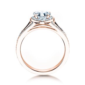 Anello di Fidanzamento Flame in 18K oro rosa con diamanti 1,54ct G/SI
