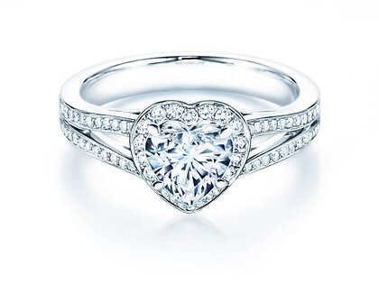 Anello di Fidanzamento Flame in 18K oro bianco con diamanti 1,54ct G/SI