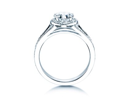 Anello di Fidanzamento Flame in 18K oro bianco con diamanti 1,54ct G/SI
