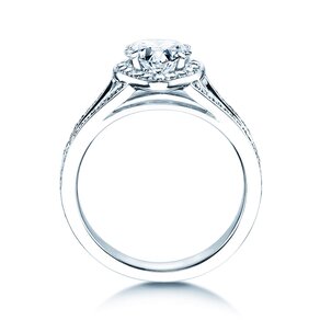 Anello di Fidanzamento Flame in 18K oro bianco con diamanti 1,54ct G/SI