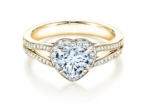 Anello di Fidanzamento Flame in 18K oro giallo con diamanti 1,54ct G/SI