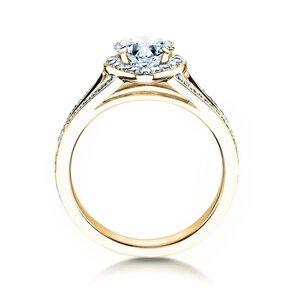 Anello di Fidanzamento Flame in 18K oro giallo con diamanti 1,54ct G/SI
