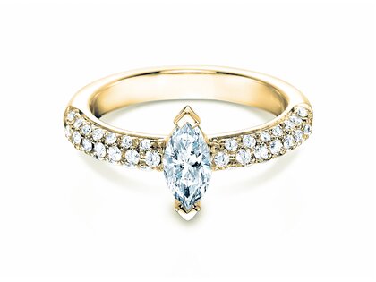 Anello di Fidanzamento Louis in 18K oro giallo con diamanti 1,12ct G/SI