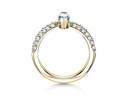Anello di Fidanzamento Louis in 18K oro giallo con diamanti 1,12ct G/SI