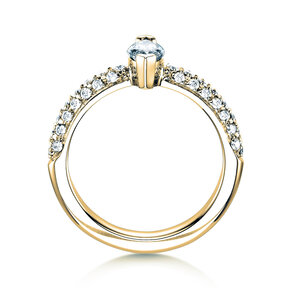 Anello di Fidanzamento Louis in 18K oro giallo con diamanti 1,12ct G/SI