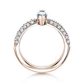 Anello di Fidanzamento Louis in 18K oro rosa con diamanti 1,12ct G/SI
