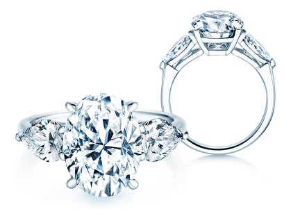 Anello di Fidanzamento Oval Pear Cut