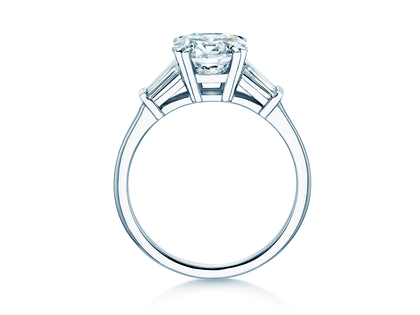 Anello di Fidanzamento Brilliant Tapered Baguette  in 14K oro bianco con diamanti 0,41ct G/SI