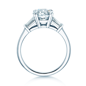 Anello di Fidanzamento Brilliant Tapered Baguette  in 14K oro bianco con diamanti 0,41ct G/SI
