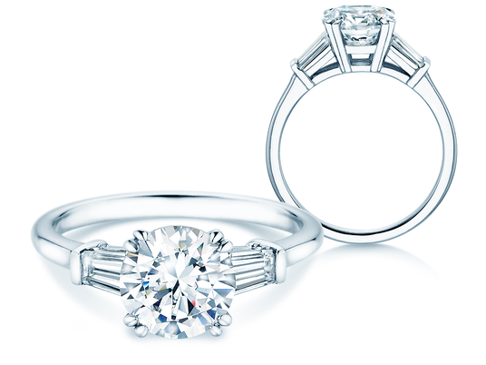 Anello di Fidanzamento Brilliant Tapered Baguette 
