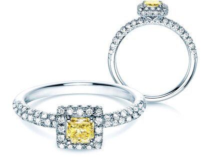 Anello di Fidanzamento Sophie in 18K oro bianco con diamanti 1,02ct