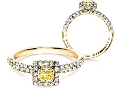 Anello di Fidanzamento Sophie in 18K oro giallo con diamanti 1,02ct